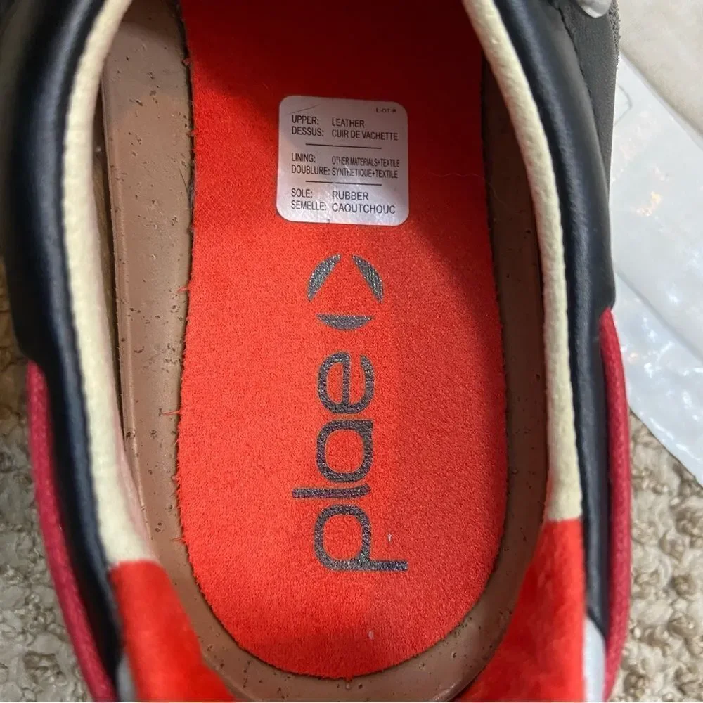 Plae Brand Mulberry Black Leather Sneakers Size 10.5 Men, Size‎ 12 Women